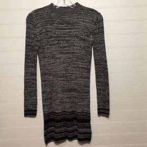 Long sleeved grey and black dress